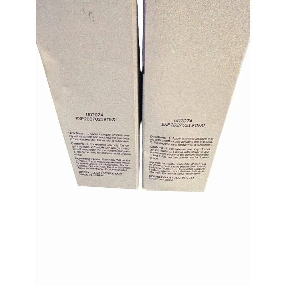 Bundle 2 CosRx AHA/BHA Clarifying Treatment Toner.  150ml 5.07 oz Each 2027 Exp